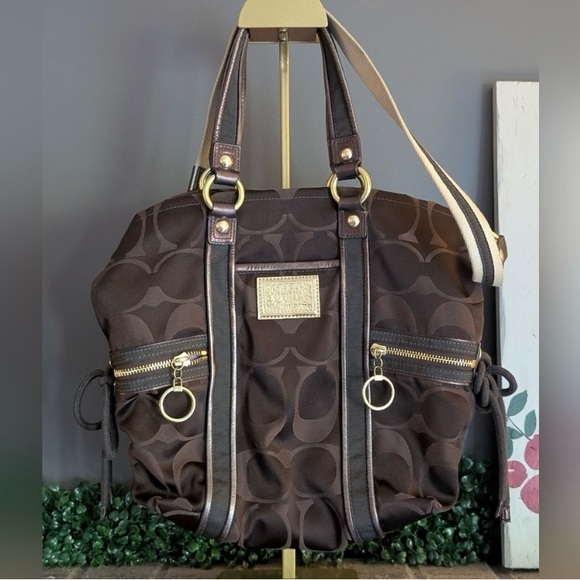 Coach Handbags - Coach Poppy Chocolate Brown Hobo Bag